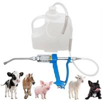 Veterinarinis metalinis šėrimo švirkštas 50ML reguliuojamas, drench švirkštas-dozatorius kiaulėms, karvėms, avims, arkliams, gyvulininkystės įrankis