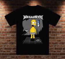 Megadeth Simpson Medvilniniai Marškinėliai Siunčiami Iš JAV Visų Dydžių S-5XL Unisex Marškinėliai S gray