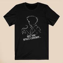 Cowboy Bebop Pamatysime, kosmoso kaubojau Vyriški juodi marškinėliai Dydis S-5XL Unisex marškinėliai S