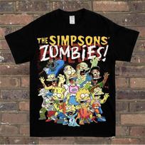Vasaros Bestselleris Homage Marškinėliai Simpsons Zombiai Trumpomis Rankovėmis Laisvalaikio T-shirt, Laisvalaikio Apvalia Kaklo Trumpomis Rankovėmis T-shirt S