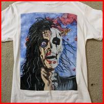 Vintažinis 1989 m. Alice Cooper Trash Skelton Veido Tirpimo Juostos Unisex Marškinėliai Unisex Marškinėliai S
