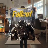 1Pc Fallout-Inspired Print Flannel Blanket, High quality Comfortable for All Seasons, Home Decor, Warmth and Comfort, Perfect for Gifts 80cm x 120cm