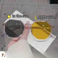 Fotochrominiai Dienos-Nakties Dvigubo Naudojimo Miopijos Naktinio Matymo Akiniai Pusiau Rėmelio Specifiniai Vairavimui UV Apsauga nuo Atspindžių Vairavimo Akiniai 0