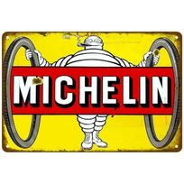 Senovinis Michelin padangų skardinės paveikslas klasikiniam garažui, automobilių dirbtuvėms dekoruoti