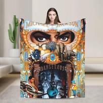 MJ Pop Karalius Michaelis J-jackson Antklodės Juokinga Pliušinė Mesti Antklodė Sofai Lovai Kelionei Biurui Flanelinis Patalynė Lovos Užvalkalas 30x40in