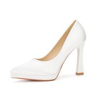 Platforminiai bateliai moterims Stileto kulniukai Satino Smailus priekis Seksualūs 10cm 12cm Itin aukšti kulniukai Pavasaris Ruduo Elegantiški Moteriški Bateliai Suknelei 34