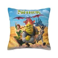 Custom Fiona And Shrek Funny Pillow Decoration Cute Cartoon Disney Anime Cushions for Sofa Square Pillowcase 12x12Inch