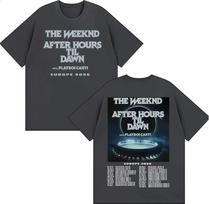 The Weeknd After Hours Til Dawn Europa 2026 Marškinėliai Vyrams Moterims Mados Hip Hop Stiliaus Marškinėlis Vintažinis Laisvalaikio Trumpomis Rankovėmis Marškinėlis S