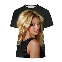 Vasaros Britney Spears 3D spausdinimo marškinėliai Streetwear vyrams moterims laisvalaikio per dideli apvalios apykaklės trumpomis rankovėmis marškinėliai viršūnės drabužiai S