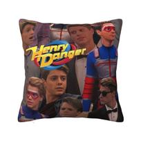 Henry Danger - Veiksmų žurnalas Kvadratinė pagalvės užvalkalas Pagalvės užvalkalas Pagalvės dėklas Mėtomasis pagalvės užvalkalas Namams Miegamajam Automobiliui 12x12Inch