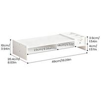Monitor Stand Riser 2-Tier Desk Holder 4.3 Inch Height Computer Riser with Storage Organizer for Home Laptop PC TV Work Table balta