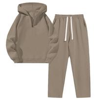 European Women's Two-Piece Sportswear Set: Half-Zip Sweatshirt & Wide-Leg Pants L kupranugaris