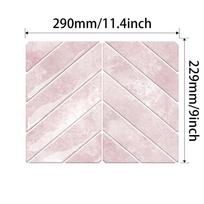 Durable Self-adhesive Peel and Stick Backsplash Waterproof 3D Wall Tile Oil Proof 11.4  x 9  Stick Tile for Kitchen Bathroom