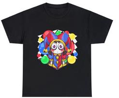 Nuostabaus skaitmeninio cirko Pomni marškinėliai/T-shirt/Viršutinė dalis su unikaliu dizainu. Unisex Unisex Marškinėliai L