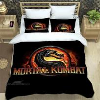 Mortal Kombat animacinių filmų spausdinimo patalynės komplektai Išskirtinių reikmenų rinkinys Antklodės užvalkalas Lovos uždangalo komplektas Patalynės komplektas Prabangi gimtadienio dovana 70x133cm 3pcs