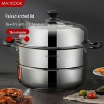 MAXCOOK 28cm nerūdijančio plieno garpuolis su aukštu kupoluotu dangčiu