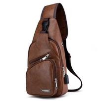 Mada Vyriška Odinė Sling Kuprinė Krūtinės Pečių Crossbody Krepšys Biker Paštas Vyriški Portfeliai None juoda