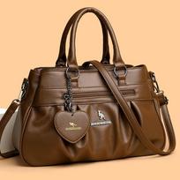 Aukštos Kokybės Odinė Rankinė Piniginė Prabangus Dizaineris Moterims Didelės Talpos Pečių Crossbody Rankinė Madingas Krepšys 36cm×13.5cm×21.5cm raudona