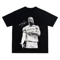 2026 Vasaros Nauji LeBron James Krepšinio Marškinėliai Juodi Originalūs Amerikietiški Gatvės Drabužiai Vyrams ir Moterims Dydžio Perteklius Medvilniniai Drabužiai M
