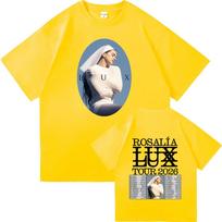 Rosalía Rosalia LUX Tour 2026 medvilniniai marškinėliai trumpomis rankovėmis laisvi moteriški marškinėliai unisex gatvės stilius mados dainininkės grafikos drabužiai S