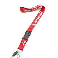 Car Keychain ID Holder Mobile Phone Neck Strap Lanyard For Mitsubishi Outlander Lancer 10 9 ASX RALLIART Eclipse L200 raudona