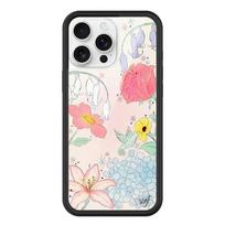 Lauko gėlės Mėlynžiedės Svajonės Vyšninis telefono dėklas iPhone 17 16Pro Max 15plus 14 12 13 Lila Samanos Svajingos Širdelės WF 3D Kortų Denio Dangtelis For iPhone 16 Pro