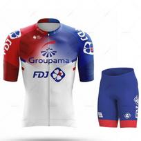 Dviračių marškinėlių komplektai 2026 Fdj Vyriški dviračių drabužiai Vasarinis trumpomis rankovėmis MTB dviračių kostiumas Dviračio drabužiai Ropa Ciclismo Hombre S