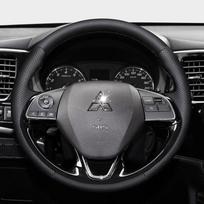 Hand-stitched carbon fibre  Leather Car steering wheel For Mitsubishi Outlander 2016 -  ASX18 Eclipse Cross 2018 style 1