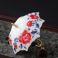 Tradicinis skėtis arbatos sietelis Kinų stiliaus arbatos filtras Stalo dekoracija Biuras Red Flower