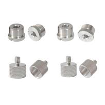 8 vnt. mikrofono stovo adapteris 5/8 iki 1/4 iki 3/8 mikrofono sriegio varžto adapteris mikrofono laikiklio stovo priedams sidabras