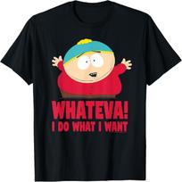 South Park Cartman Classic Fit T-Shirt - Black Crew Neck, Short Sleeve, Casual S įvairiaspalvis