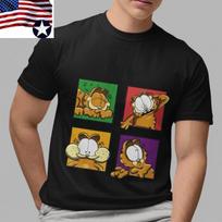 Garfield  Funny Comic Panel Graphic Tee Vintage Cartoon Cat Unisex Gift Unisex T-Shirt S