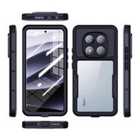 ShellBox IP68 atsparus vandeniui telefono dėklas skirtas Xiaomi Redmi Note 14 Pro Note 13 Pro Note 12 Pilno korpuso atsparus smūgiams apsauginis nuo dulkių Redmi Note 13 5G juoda