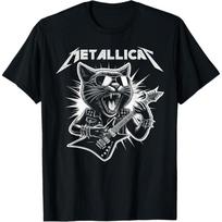 iDestiner Metallicat - Juokingi katės marškinėliai S įvairiaspalvis
