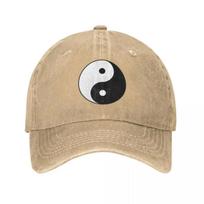 Yin ir Yang Kaubojiška kepurė Snapback Kepurė Kepurė su snapeliu Reguliuojama kepurė juoda Tinka vyrams moterims Gatvės stilius Apsaugai nuo saulės Adjustable