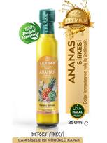 Ananasų actas 250ML Detoksikacijos actas stikliniame butelyje - 100% natūralus fermentuotas detoksikacijos formos actas