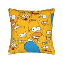 The S-Simpsons Pillowcases Merchandise Soft Cushion Cover Decorations  Pillow Case Cover Sofa Multi Size 12x12Inch