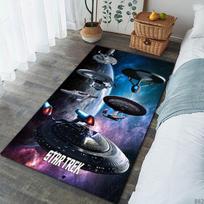 Kilimai Star Trek Kilimas svetainei Miegamojo kilimėlis Neslystantys plotiniai kilimai Kosminis laivas Planetos Sugeriantis kilimas 40x120cm