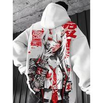 Anime Print Hoodie Men Women Fashion Sexy Samurai Tracksuit Casual Hoodie Sweatshirt Autumn Clothes Y2k Coat S