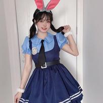 Moterų Helovino Džudi Kostiumas Zootopia Policininkė Džudi Cosplay Kostiumas Rinkinys Moteriški Drabužiai S