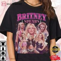Britney Spears Juodi trumparankoviai medvilniniai Unisex S-5XL Vyriški moteriški VM9062 Unisex marškinėliai S