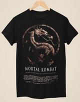 Mortal Kombat - Kino Plakato Įkvėpti Unisex Juodi Marškinėliai Unisex Marškinėliai M