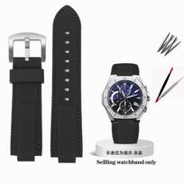 ONERubber Silikoninė laikrodžio apyrankė Casio Edifice EFB-680 ECB10YD Laikrodžio dirželis vyriškam Ocean Heart EFB680 Išgaubtas 12mm 14mm DirželisMN 12mm