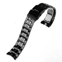 22mm nerūdijančio plieno dirželis Casio EF-550 EDIFICE serijai EF-550D/PB EF-523 5147 atsparus vandeniui silikoninės gumos laikrodžio apyrankė 22mm juoda