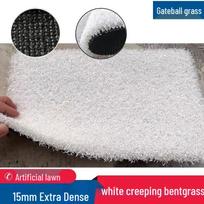 White Artificial Putting Green & Petanque Grass for Outdoor/Indoor Landscaping and Decoration, Extra Dense Ground Cover