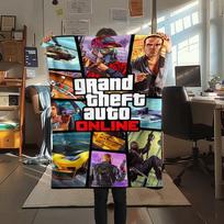 1 vnt. GTA spausdinimo flanelės pledas, Aukštos kokybės, Patogus visais metų laikais, Namų dekoras, Šiluma ir komfortas, Puikus Kalėdų dovanoms 80cm x 120cm