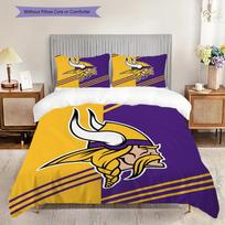 Minnesota Vikings Rašto Patalynės Antklodės Komplektas Antklodės Užvalkalas Pagalvės Užvalkalas Namų Puošyba Gimtadienio Dovana (1 * užvalkalas antklodei + 2 * užvalkalai pagalvėms, be užpildo) 135x200cm