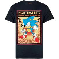 Sonic the Hedgehog Mens Black Short Sleeved T-Shirt S juoda