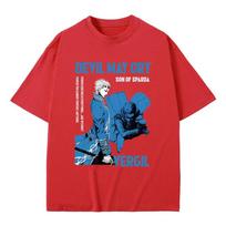 Anime Devil May Cry Son of Sparda Vergil Graphic T Shirt Men Women Cartoon Oversized Tshirt Male Casual Cotton Vintage Tshirts M