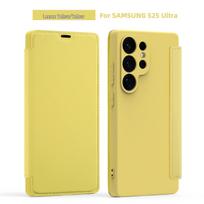 Samsung S25 Ultra/S24 Plus/S23 Odinis dėklas: Skystos odos imitacija, vientisa spalva, kortelės lizdas, tikslios išpjovos, apsauga nuo kritimo S22 Ultra